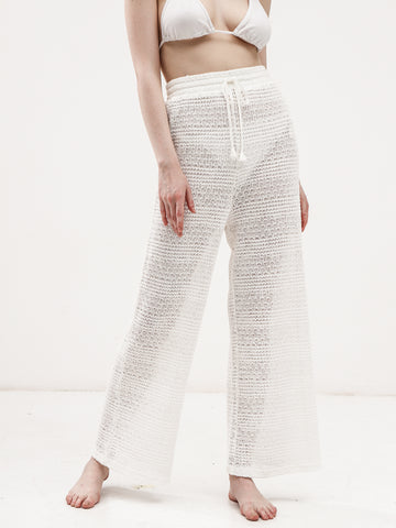 Resort Vibe Crochet Top Cover Pants